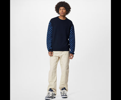 MONOGRAM MIX CASHMERE CREWNECK