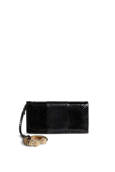 BLACK CLUTCH ROBERTO CAVALLI WOMEN BAG