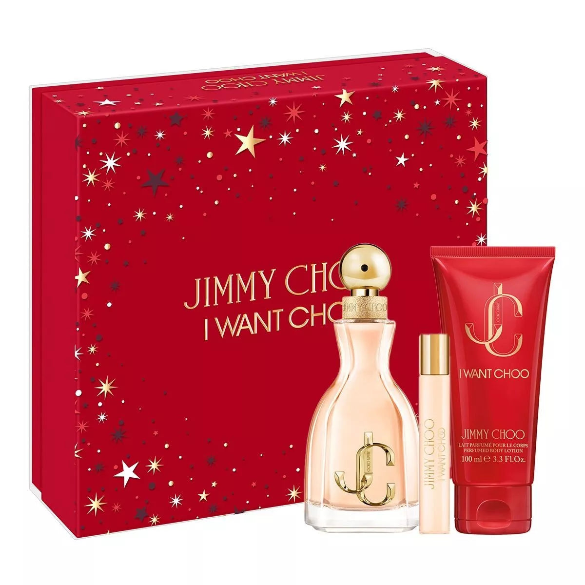 JIMMY CHOO I WANT CHOO LE PARFUM 3S SET (EDP 100ML+EDP 7.5ML+100ML B/L)