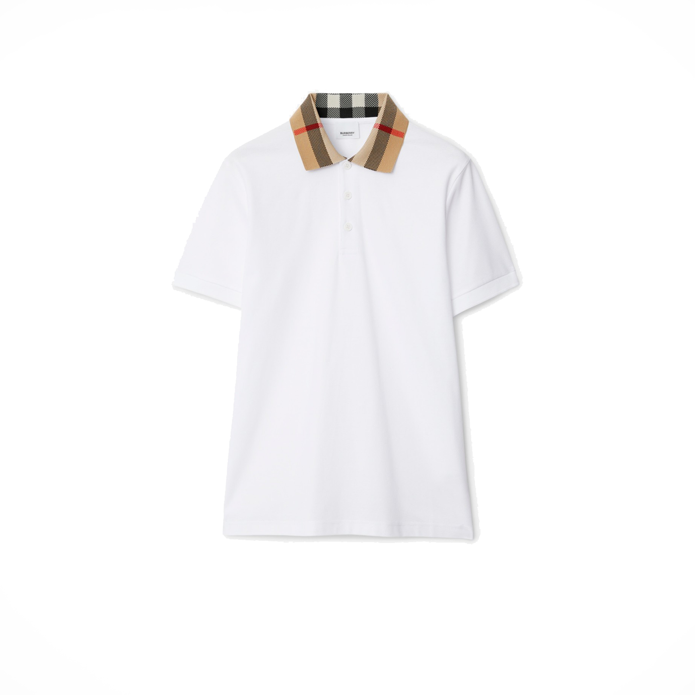 Vintage Check Print-Detail Polo Shirt