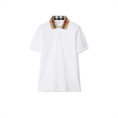 Vintage Check Print-Detail Polo Shirt