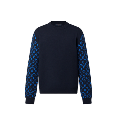 MONOGRAM MIX CASHMERE CREWNECK