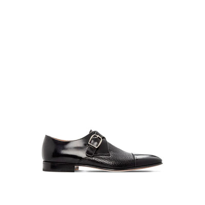 CAEN BLACK BRUSHED CALFSKIN + HIDROCHOERIS LEATHER SOLE