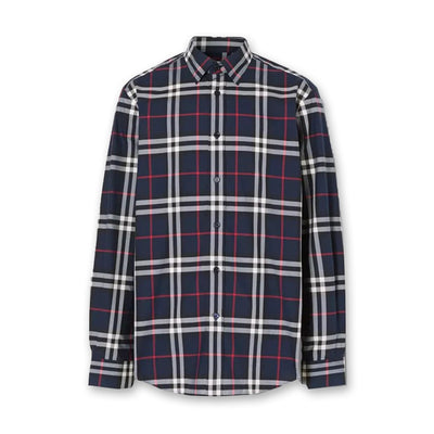 8020865 A1960 BURBERRY SHIRT MEN NAVY CHECK